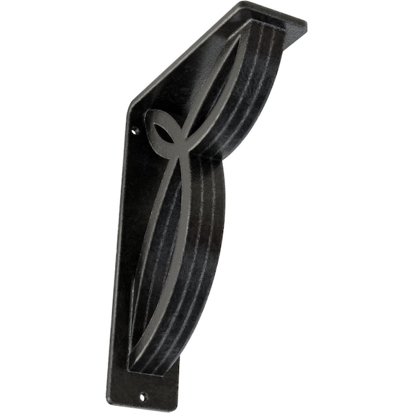 Ekena Millwork Versailles Wrought Iron Bracket, (Triple center brace), Antiqued Pewter 2"W x 5 1/2"D x 8"H BKTM02X05X08TVEAPW - main